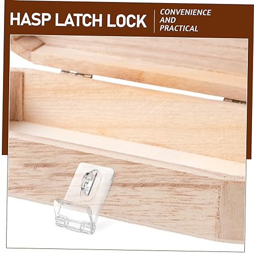 Image of DOITOOL Sets Acrylic Hasp Buckles Locking Latches for Jewelry Box Easy Install Padlock Latch