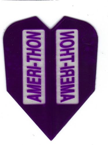 25 Sets #3018 AmeriThon Purple/Clear Dart Flights