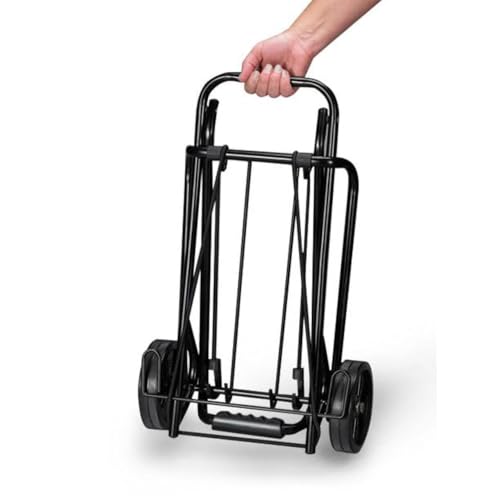 Carrito plegable negro para equipaje, altura ajustable 39" miniatura 4