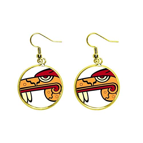 Pendientes de india arte abstracto para realzar tu look de noche con silueta de animal