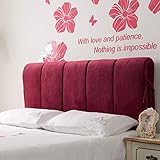 Estilo Europeo Cabecero De Tela Funda De Cojín Protector Lado De La Cama Cubierta A Prueba De Polvo Madera Maciza Cama Dura Espesar Anticolisión Todo Incluido Cama Respaldo,N-80 * 50cm
