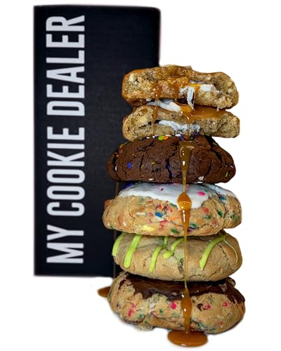 My Cookie Dealer Fresh Baked Cookies, Secret Stash (5-Pack, 8oz Cookie) - Assorted Flavors Individually Wrapped Travel Snacks - Fresh & Chewy Gourmet Cookies Variety Pack for Snacking & Gifting