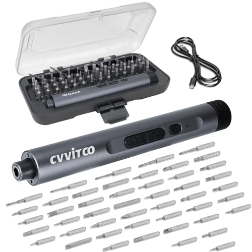 CVVITOO 47 in 1 電動ドライバー トルクデジタルディスプレイ付き ミニ精密ドライバーセット 電子機器 携帯電話 カメラ ノートパソコン用修理ツールキット (トルクなし)