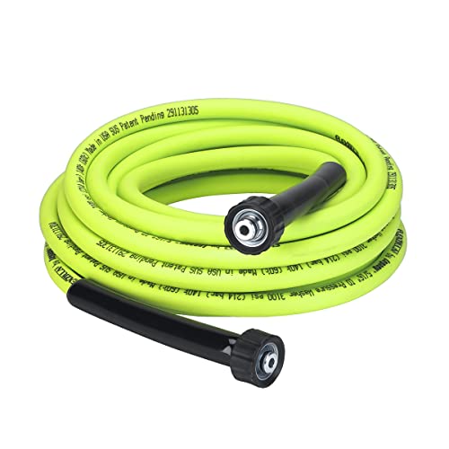 Image of Flexzilla Pressure Washer Replacement Hose, 5 /16 in. x 25 ft., 3100 PSI, M22 Fittings, No-Kink, Lightweight, ZillaGreen