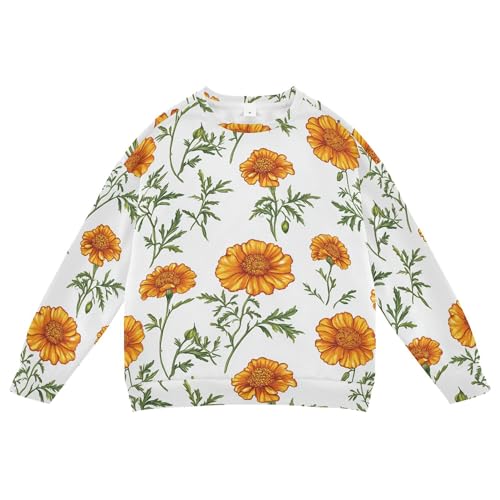JUNZAN Safari Marigold White Little Boys Sweatshirts Hoodies Long Sleeve Hoodie for Boys Athletic 4T