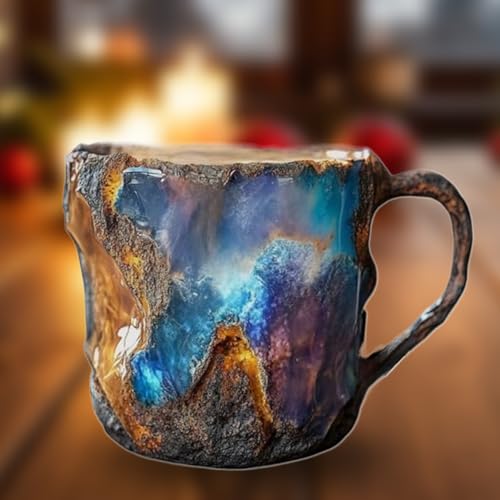 Taza de Resina Cristal Mineral 7 oz color azul miniatura 1
