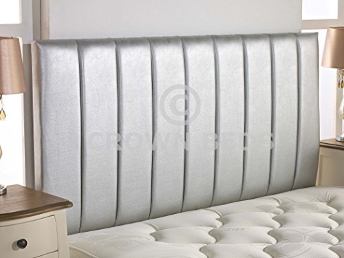 CROWNBEDSUK Cabecero de Cuero con Diamante de imitación de Pared de 5, 4, 6 Blanco Cover