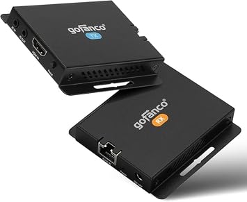 gofanco 4K 120Hz HDMI Extender Balun Over Cat6a/7-40m HDExt4K120 | Up to 130ft, 4K120Hz YUV 444, 32Gbps, HDR, HDCP 2.3/2.2/1.4, DSC 1.2a, Dual IR, EDID, Digital Audio, Near Zero Latency