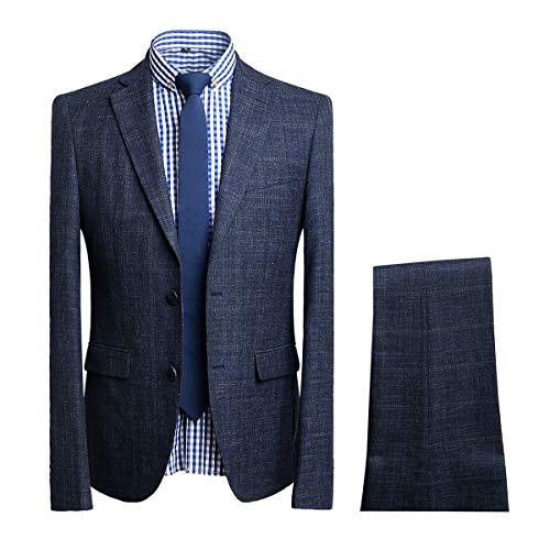 Costume homme 2 pièces veste pantalon d'affaire classique à carreaux