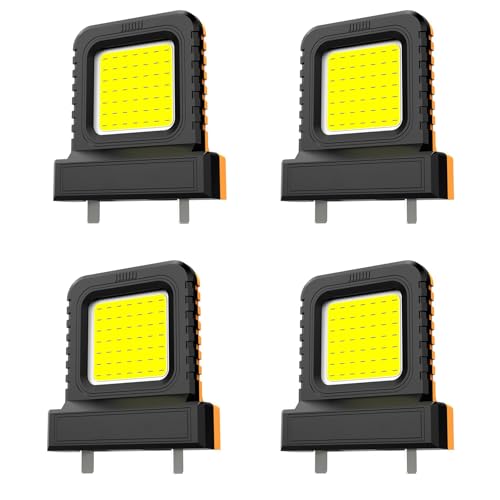 High Brightness Floodlight - for All Power Tool Batteries, Cordless LED Work Light, Compatible with 20V Lithium IP67 Waterproof Flashlight for Outdoor, Workshops Garages (4pc)