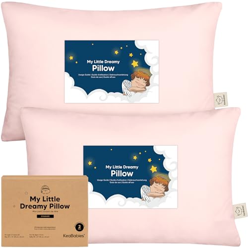 KeaBabies 2-Pack Toddler Pillow 13x18 -...