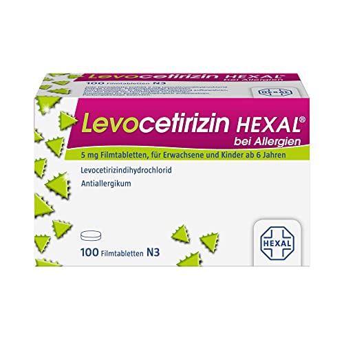Levocetirizin Hexal bei Allergien 5 mg Filmtabletten 100 stk