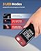 Powools Cordless Tire Inflator Portable Air Compressor - 150PSI Air Pump with Auto Shutoff Function for Car Tires, Inflatables, Motorcycle, Balls, Compact Bike Tire Pump with LED Light, Red, Large