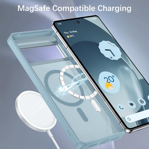 Coque Pixel 7 Pro Magsafe BENTOBEN antichoc gris bleu