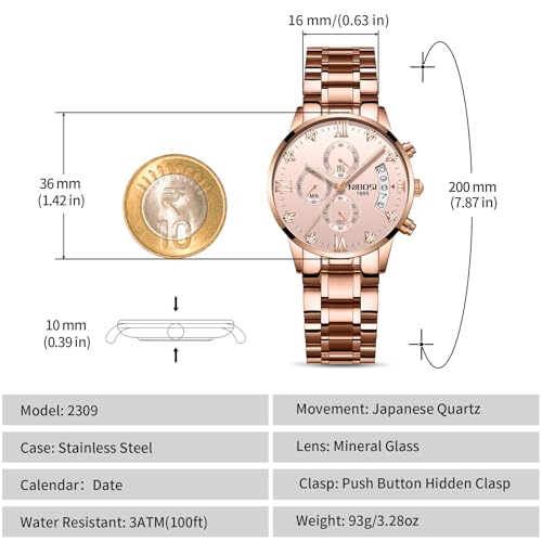 NIBOSI Women's Watch Analog Quartz Diamond Dial Wrist Watch for Ladies Luxury Silver Strap Dress Watch Girl Jewelry Bracelet