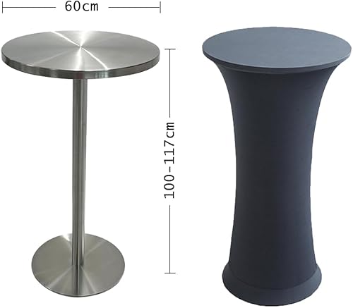 Miniatura 10 de CANDeal Mantel elástico de elastano, mantel de base redonda de cóctel para mesa redonda ajustable para bar, boda, fiesta de cumpleaños, banquete