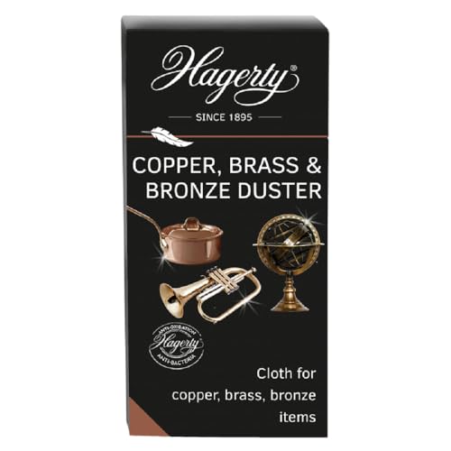 HAGERTY Copper, latón y bronce plumero, paño de pulido, protección antioxidante, para jarrones, vajilla de cobre, artículos de decoración, instrumentos musicales, etc., 36 x 55 cm