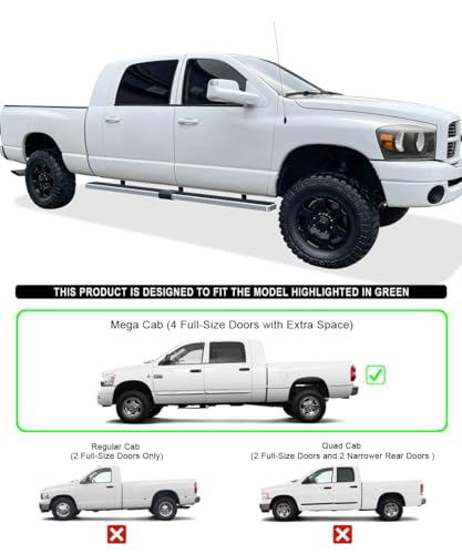 Estribos de acero inoxidable APS 91in para Dodge Ram miniatura 2