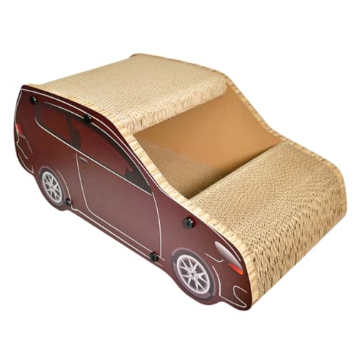 Vlwm 猫ハウス猫小屋SUV車の形段ボール猫スクラッチボド研削爪猫の爪ねこペット用品猫のおもちゃ ネコファー は小屋 キャットダンボールハウス 猫用爪とぎ ペットハウス 通気 爪とぎ兼ベッド 猫箱 (SUV)