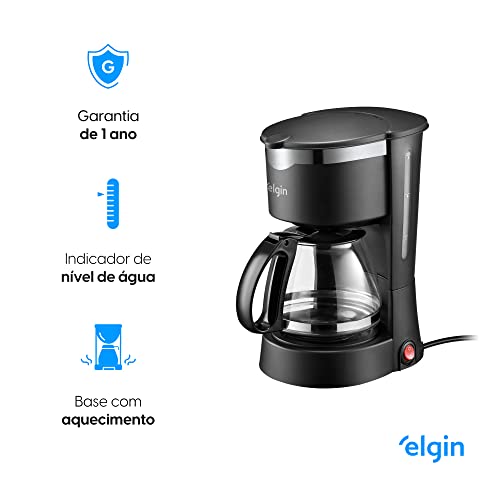 CAFETEIRA ELÉTRICA 15 XÍCARAS PRETA CAF100 127V - ELGIN