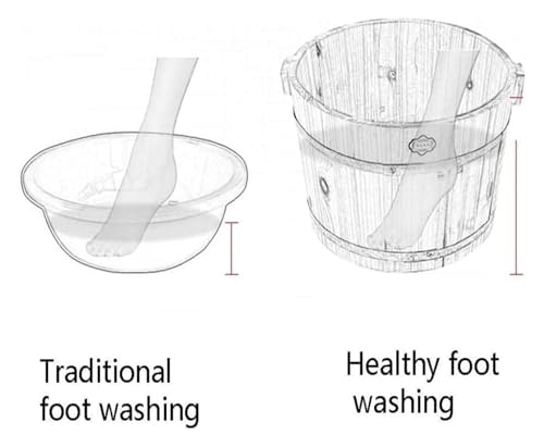 Bañera para pies de madera de cedro, diseño redondo miniatura 4