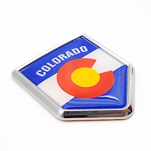 Emblema de la bandera de Colorado cromado Overdecor relieves premium para parachoques