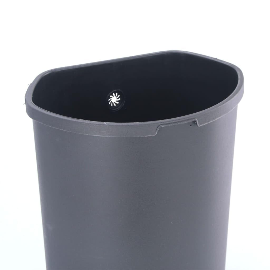 EKO Mülleimer 50L, Tretmülleimer mit Soft-Close-Deckel und Inneneimer, Muschelform Abfalleimer aus Edelstahl, Fingerabdruck frei, Abfallbeutelfixierung, Großer Treteimer für Küche