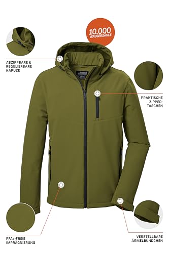 Veste softshell homme Killtec Kow 92 protégeant du vent et de la pluie - 3