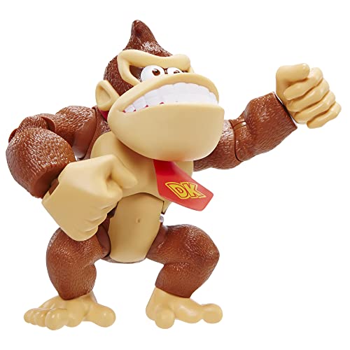 Super Mario Nintendo 6' / 15 cm große Donkey Kong Actionfigur mit beweglichen Funktionen, ideal zum Spielen und Ausstellen für Kinder und Sammler ab 3 Jahren