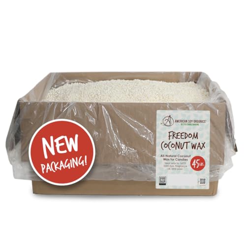 American Soy Organics Freedom Coconut Soy Wax Beads Candle Wax 45 lbs