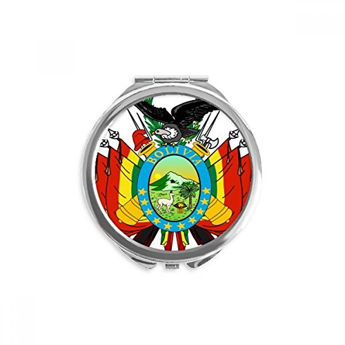 Miroir rond de poche bolivie emblème national pour corriger votre teint discrètement partout