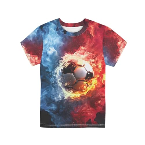 Image of JEOCODY Boys Girls Graphic Tees Funny 3D Printed Short Sleeve T-Shirts 3-16T
