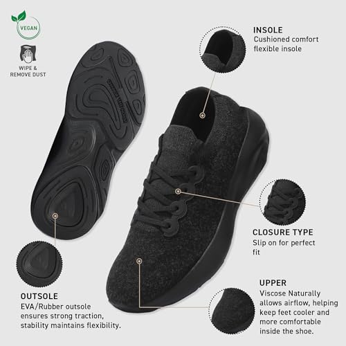 Image of Neeman's Lush Glider Sneakers for Men and Women | Sporty Shoes with Eco-Friendly Viscose Upper, CushyWalk Cushioning, Lightweight EVA Sole, Pressure-Mapped Grip, All-Day Comfort