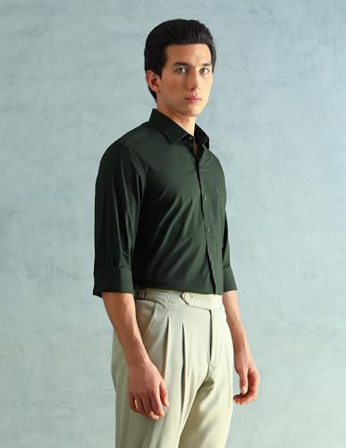 Image of Arrow Slim Fit Mens Formal Shirt - 100% Cotton, Breathable & Comfortable, Full Sleeves Shirts for Men
