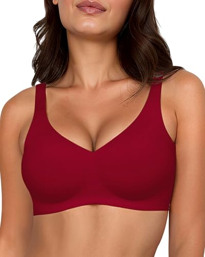 Image of Gailife Smooth Wireless Jelly Bras for Women No Underwire Seamless Push Up Bra Full Coverage Soft Suppor Tshirt Bralettes