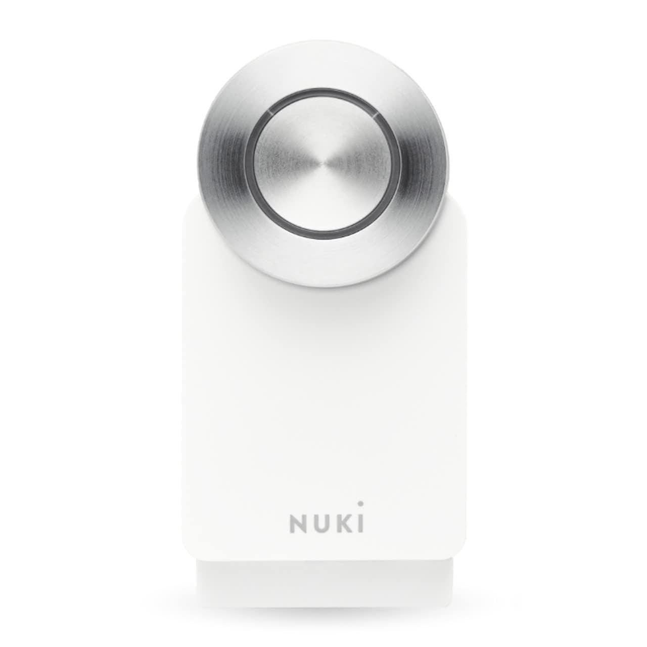 Nuki Smart Lock 3.0 Pro for Euro Profile Cylinder, Smart Door Lock with WiFi Module for Remote Access, Retrofittable Electronic Smart Home Lock, Battery Pack Powered, White