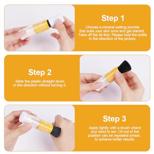 Protector Solar en Polvo Para la Cara Con Brocha - 2pcs Mineral y Cosmético, Seguro y Apto Para Pieles Sensibles - imagen 5