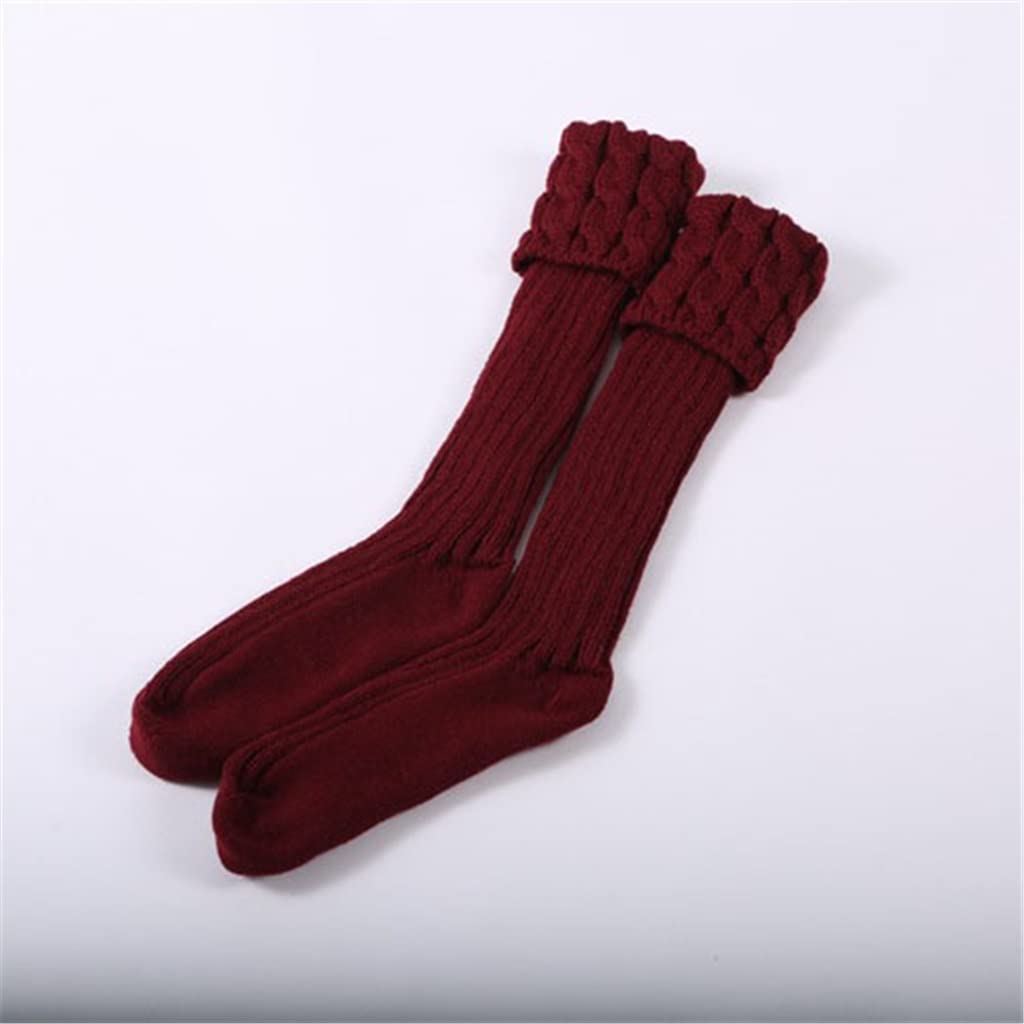 Pares de Calentadores de piernas de Pantimedias Altas hasta el Muslo de Bota Larga de Punto sobre la Rodilla para Mujer (Color : E, Size : 53cm) (A 6 1/2)