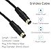 MECCANIXITY S Video Cable 6ft, Mini DIN 4 Pin S-Video Cable Male to Male Gold Plated Connector Transfer for TV Receiver Monitor S-VHS VCR DVD