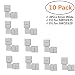LED Strip Connector 10pcs/Pack L Shape Solderless Snap Down 2 Conductor for Right Angle Corner or 90 Degree Connection of 8mm Wide SMD2835 3528 Single Color LED Flexible Strip Lights