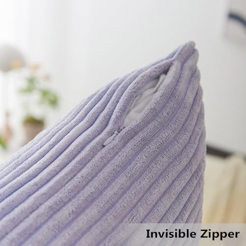 image for Home Brilliant Purple Pillow Cover Set Solid Supersoft 2 Pieces Cordur