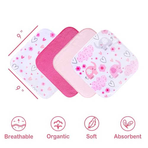 Image of Viviland Baby Washcloths 24 Pack, Toddler Wash Cloths for Bath, Super Soft & Absorbent Bath Towel for Newborn and Infants, Baby Towels Care for Baby's Sensitive Skin