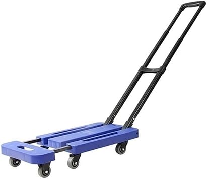 Portable Foldable Car Luggage Cart Handling Platform, Hand Luggage Trailer, Goods Handling TrolleyBlue