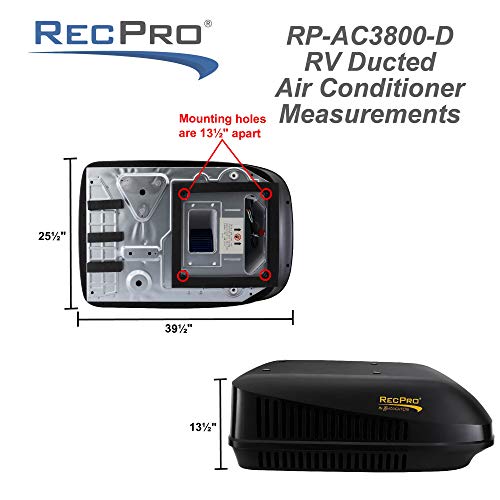 Recpro Rv Air Conditioner 15K Ducted | Quiet Ac With Heat Pump For Heating Or Cooling | Rv Ac Unit | Camper Air Conditioner (Black) #TOP7