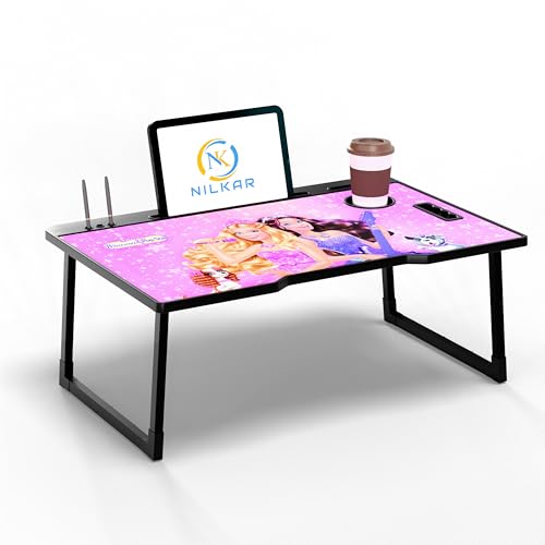 Image of NILKAR Study Table Bed Table Premium Laptop Table /Foldable and Portable Wooden /Writing Desk for Office /Home /School (CTD BB)