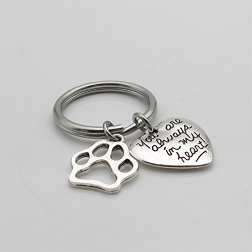 Pet Dog Memorial Keychain You Are Always In My Heart Memorial Keychain Pet Sympathy Gift #TOP2
