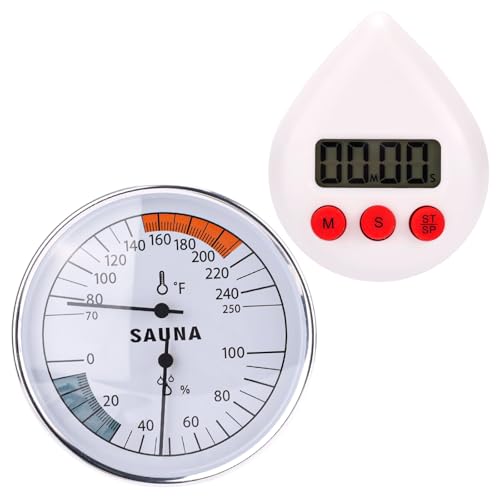 Thermomètre hygromètre pour contrôler la vapeur du sauna intérieur Fahrenheit