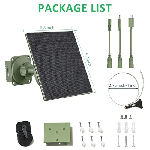Image of FUTUREZEN 5W Solar Panel for Trail Cameras, DC & USB-C Solar Charger with 5200mAh Battery, 6V /12V Adjustable Output, IP66 Waterproof, 9.8ft Cable