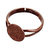 50pcs Antique Copper Ring Base Blank Finding Jewelry Findings 10mm Jz1