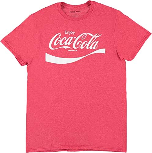Coca-Cola Mens Red Shirt - Have a Coke and a Smile Tee - Coke Soda Classic T-Shirt (Red, Small)